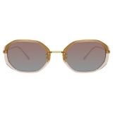 Linda Farrow - Tyler Angular Sunglasses in Ash - LFL1084C3SUN - Linda Farrow Eyewear