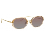 Linda Farrow - Tyler Angular Sunglasses in Ash - LFL1084C3SUN - Linda Farrow Eyewear