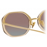 Linda Farrow - Occhiali da Sole Angolare Tyler in Cenere - LFL1084C3SUN - Linda Farrow Eyewear