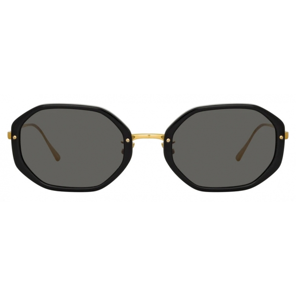 Linda Farrow - Tyler Angular Sunglasses in Black - LFL1084C1SUN - Linda Farrow Eyewear