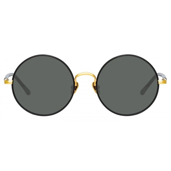 Linda Farrow - Welch Round Sunglasses in Black - LFL983C1SUN - Linda Farrow Eyewear