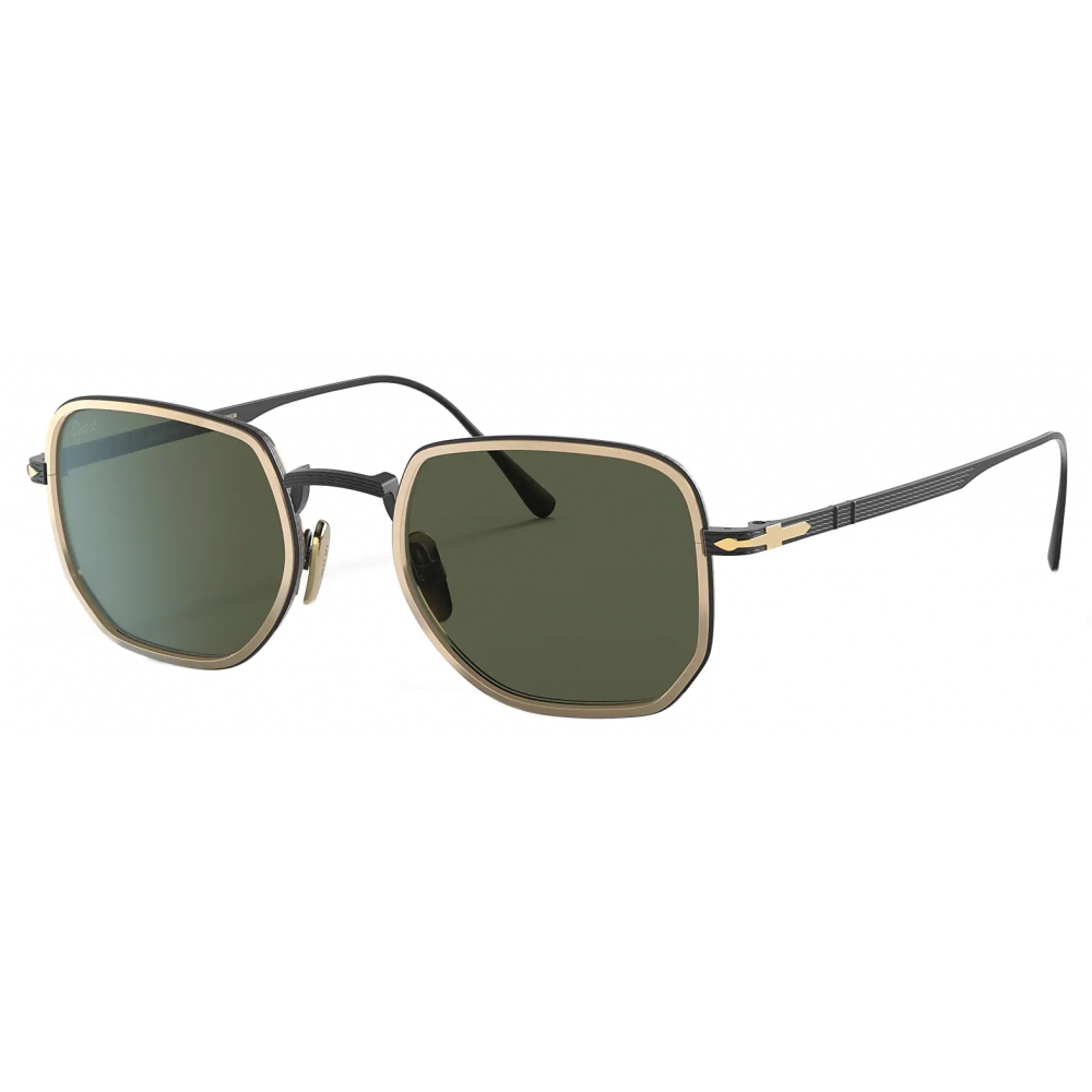 Persol - PO5006ST - Black/Gold / Green - Sunglasses - Persol Eyewear - Avvenice