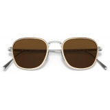 Persol - PO5007ST - Silver/Gold / Polarized Brown - Sunglasses - Persol Eyewear