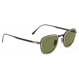 Persol - PO5007ST - Black/Gold / Light Green - Sunglasses - Persol Eyewear