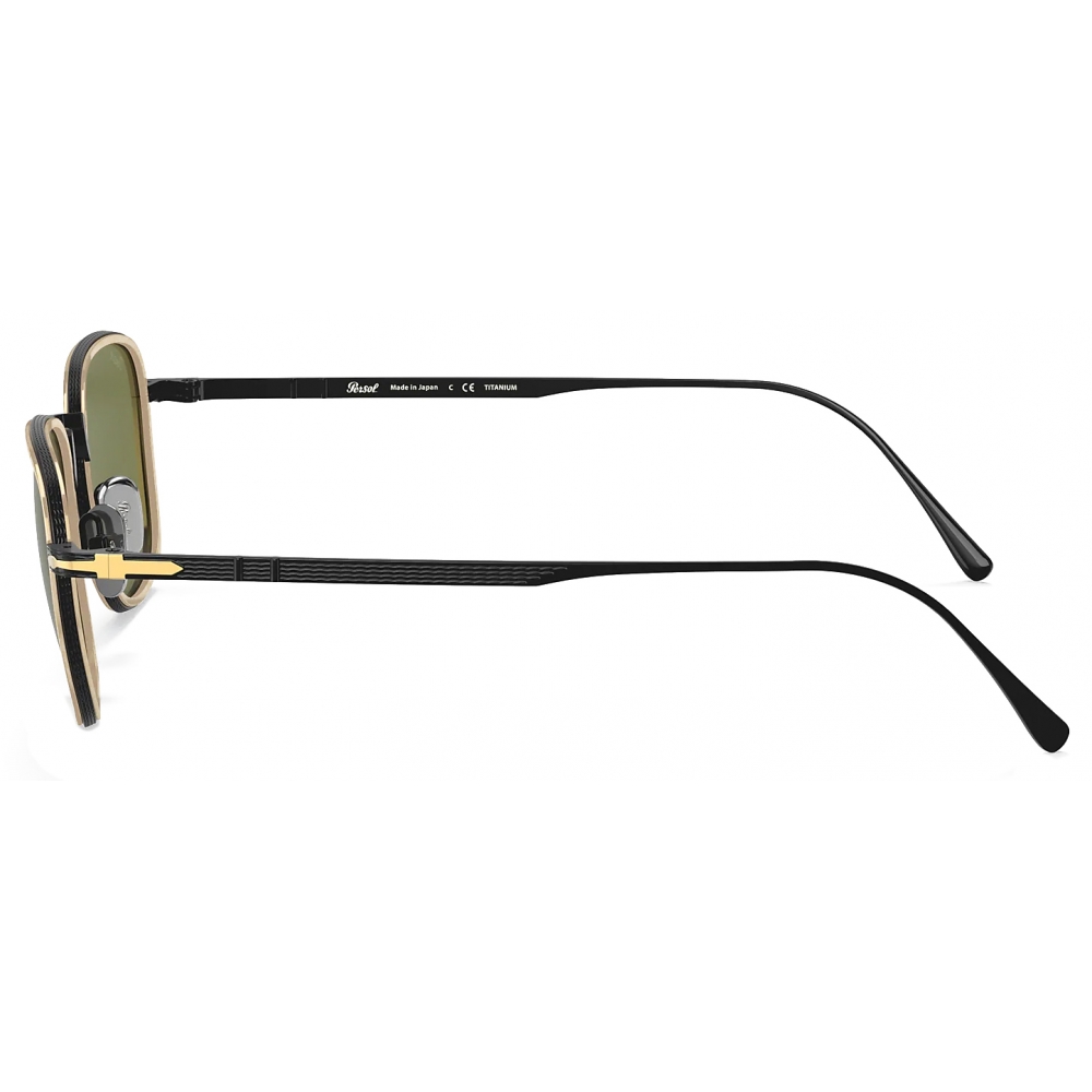 Persol - PO5007ST - Black/Gold / Light Green - Sunglasses - Persol ...