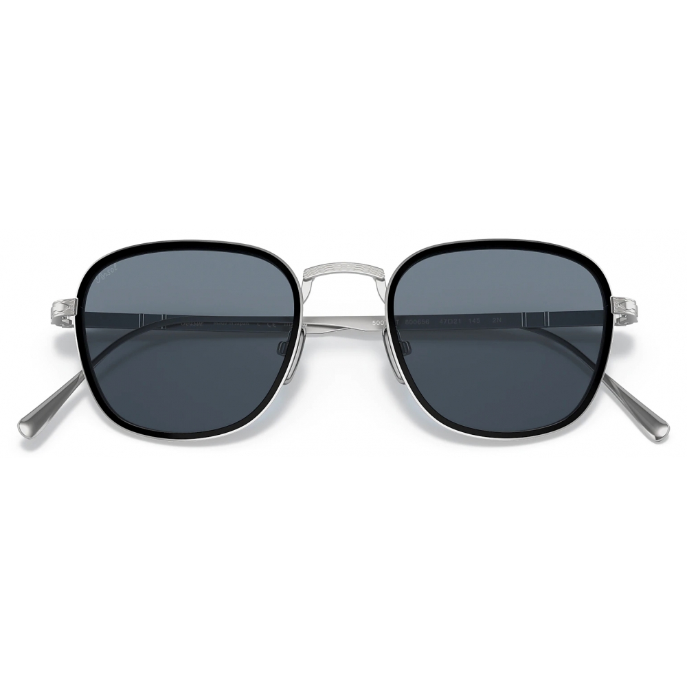 Persol - PO5007ST - Silver/Black / Light Blue - Sunglasses - Persol ...