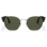 Persol - PO3280S - Black/Silver / Green - Sunglasses - Persol Eyewear
