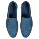 Viola Milano - Unlined Capri Suede Loafer - Mare - Handmade in Italy - Luxury Exclusive Collection