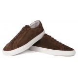 Viola Milano - Viola Sport Club Sneakers - Chocolate Suede - Handmade in Italy - Luxury Exclusive Collection