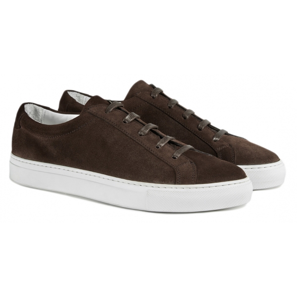 Viola Milano - Viola Sport Club Sneakers - Chocolate - Handmade in Italy - Luxury Exclusive Collection