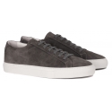 Viola Milano - Viola Sport Club Sneakers - Grigio Suede - Handmade in Italy - Luxury Exclusive Collection