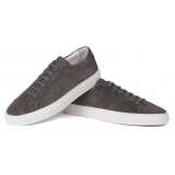 Viola Milano - Viola Sport Club Sneakers - Grigio Suede - Handmade in Italy - Luxury Exclusive Collection