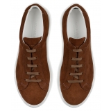 Viola Milano - Viola Sport Club Sneakers - Polo Brown Suede - Handmade in Italy - Luxury Exclusive Collection