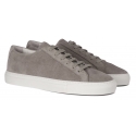 Viola Milano - Viola Sport Club Sneakers - Camoscio Polo Grigio - Handmade in Italy - Luxury Exclusive Collection