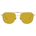 Linda Farrow - Wilder Aviator Sunglasses in Yellow Gold - LFL1014C2SUN - Linda Farrow Eyewear