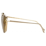 Linda Farrow - Wilder Aviator Sunglasses in Yellow Gold - LFL1014C2SUN - Linda Farrow Eyewear