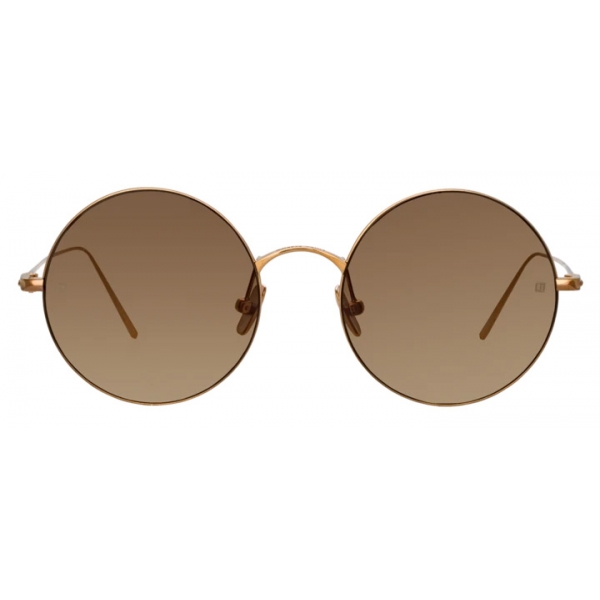 Linda Farrow - Zaha Round Sunglasses in Rose Gold - LF32C6SUN - Linda Farrow Eyewear