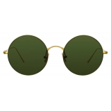 Linda Farrow - Occhiali da Sole Rotondi Zaha in Oro Giallo - LF32C4SUN - Linda Farrow Eyewear