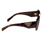 Prada - Prada Symbole - Oversize Irregular Sunglasses - Tortoiseshell Gradient Sienna