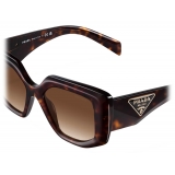 Prada - Prada Symbole - Oversize Irregular Sunglasses - Tortoiseshell Gradient Sienna