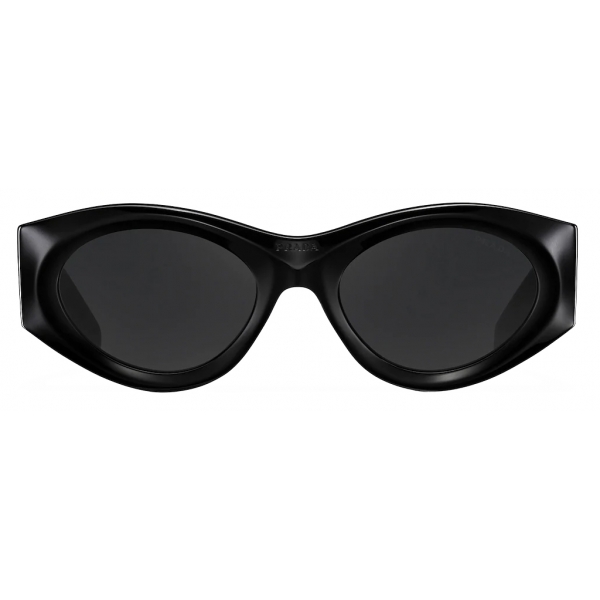 Prada - Prada Symbole - Oval Sunglasses - Black Slate Gray - Prada Collection - Sunglasses - Prada Eyewear