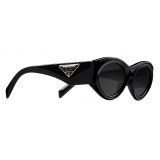 Prada - Prada Symbole - Oval Sunglasses - Black Slate Gray - Prada Collection - Sunglasses - Prada Eyewear