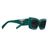 Prada - Prada Symbole - Square Sunglasses - Marbleized Green Slate Gray - Prada Collection