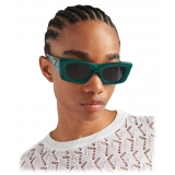 Prada - Prada Symbole - Square Sunglasses - Marbleized Green Slate Gray - Prada Collection