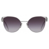Prada - Prada Symbole Collection - Occhiali da Sole Cat Eye Oversize - Argento Grafite Sfumate - Prada Collection