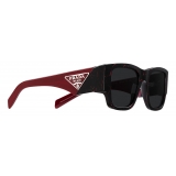 Prada - Prada Symbole - Square Sunglasses - Marbleized Etruscan Red Slate Gray - Prada Collection