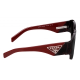 Prada - Prada Symbole - Square Sunglasses - Marbleized Etruscan Red Slate Gray - Prada Collection