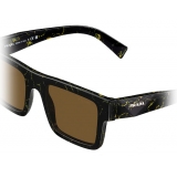 Prada - Prada Symbole - Rectangular Sunglasses - Marbleized Black Yellow Loden - Prada Collection