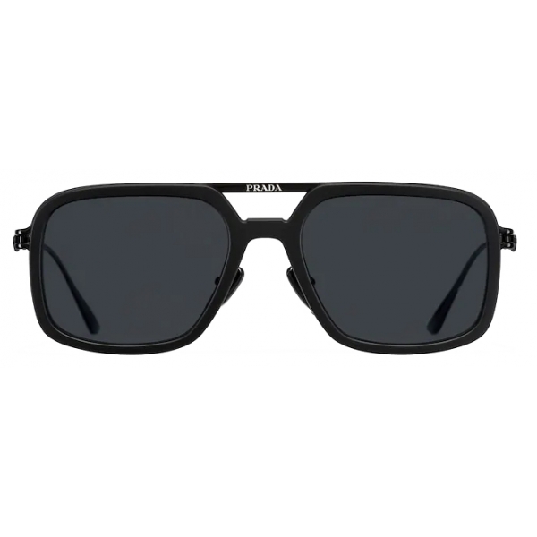 Prada - Prada Eyewear - Rectangular Sunglasses - Opaque Black Polarized Black - Prada Collection