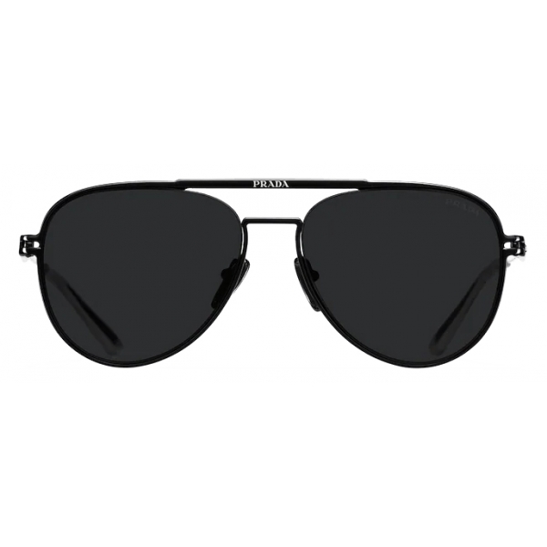 Prada - Prada Eyewear - Aviator Sunglasses - Opaque Black Slate Gray - Prada Collection
