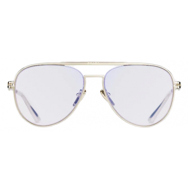 Prada - Prada Eyewear Collection - Occhiali da Sole Aviatore - Oro Pallido Blu - Prada Collection