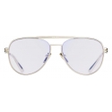 Prada - Prada Eyewear - Aviator Sunglasses - Pale Gold Blue - Prada Collection