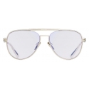 Prada - Prada Eyewear Collection - Occhiali da Sole Aviatore - Oro Pallido Blu - Prada Collection