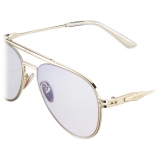 Prada - Prada Eyewear - Aviator Sunglasses - Pale Gold Blue - Prada Collection