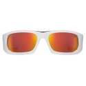 Prada - Prada Linea Rossa Impavid - Oval Sunglasses - Opaque White Orange Tun.Cit - Prada Collection