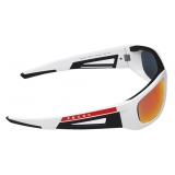 Prada - Prada Linea Rossa Impavid - Oval Sunglasses - Opaque White Orange Tun.Cit - Prada Collection