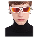 Prada - Prada Linea Rossa Impavid - Oval Sunglasses - Opaque White Orange Tun.Cit - Prada Collection