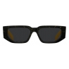 Prada - Prada Symbole - Rectangular Sunglasses - Marbleized Black Yellow Slate Gray - Prada Collection