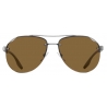 Prada - Prada Linea Rossa Eyewear Collection - Occhiali da Sole Pilota - Piombo Opaco Marrone Polarizzato - Prada Collection