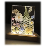 Natusi - Resin Art - Desire - Lampada Artigianale con Fiori Naturali - Handmade - Arredamento - Casa