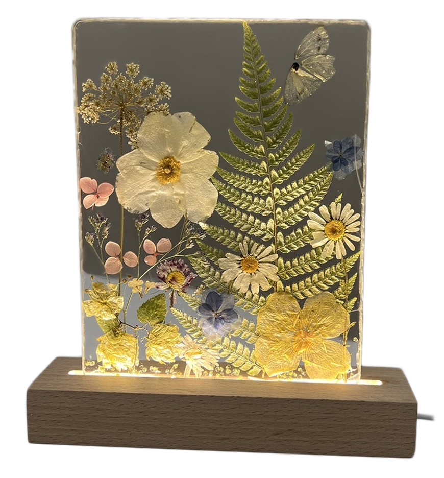 Resin flower on sale lamp diy