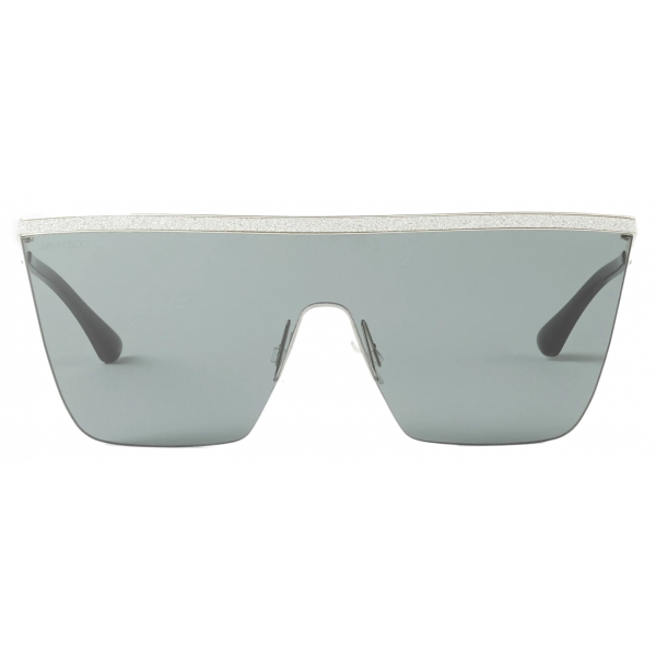 Jimmy Choo - Leah - Black Mask-Frame Sunglasses with Glitter - Jimmy Choo Eyewear