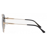 Jimmy Choo - Olly - Rose Gold Aviator Sunglasses with Grey Shaded Lenses and Crystal Embellishment - Jimmy Choo Eyewear
