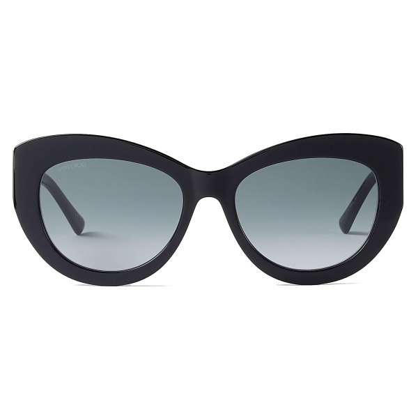 Jimmy Choo - Xena - Black Cat Eye Sunglasses with Glitter - Jimmy Choo Eyewear