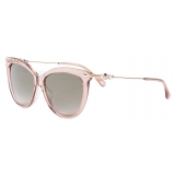 Jimmy Choo - Tinsley/g/s 56 - Nude and Copper Gold Cat Eye Sunglasses with Pearls - Jimmy Choo Eyewear