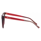 Jimmy Choo - Lucine - Red Cat Eye Sunglasses with Glitter - Jimmy Choo Eyewear